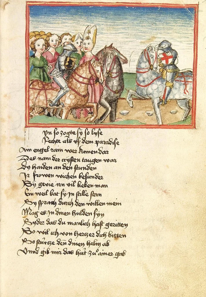 An illustration from Die Heidin, 1470, leaf 29