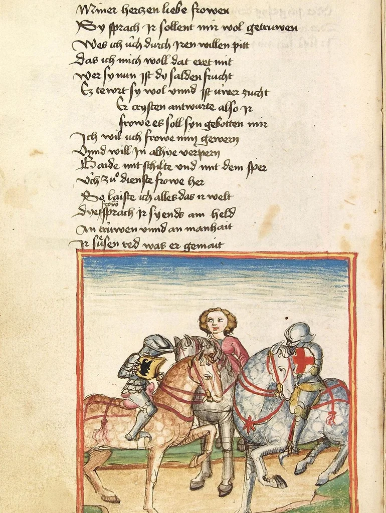 An illustration from Die Heidin, 1470, leaf 32