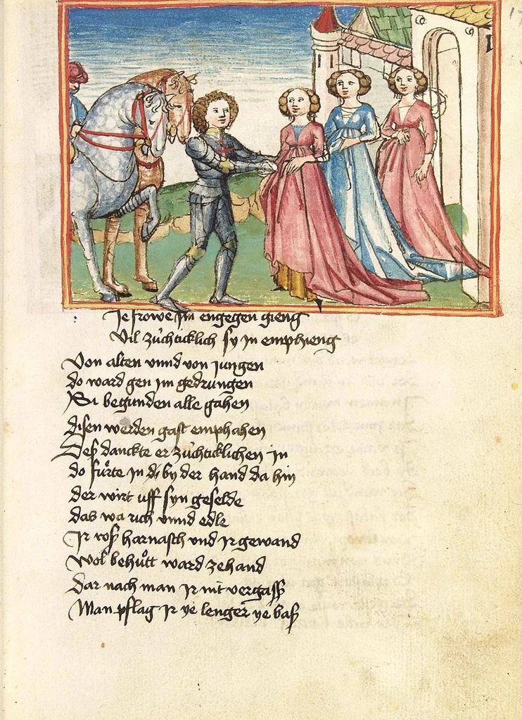 An illustration from Die Heidin, 1470, leaf 37