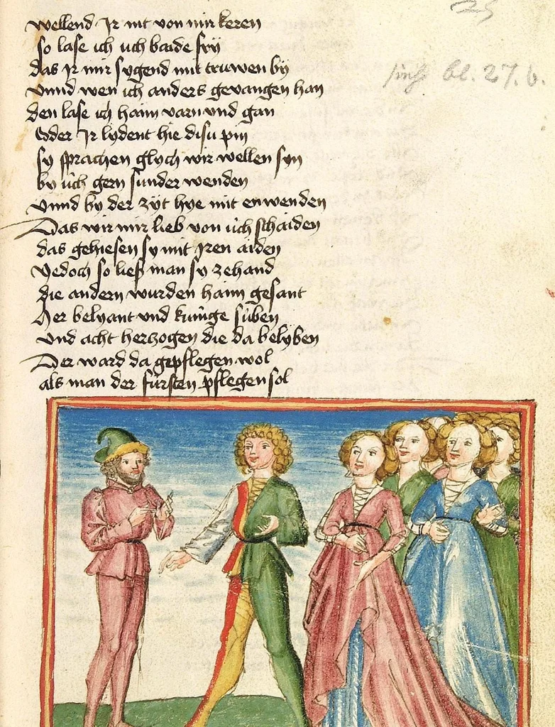 An illustration from Die Heidin, 1470, leaf 53