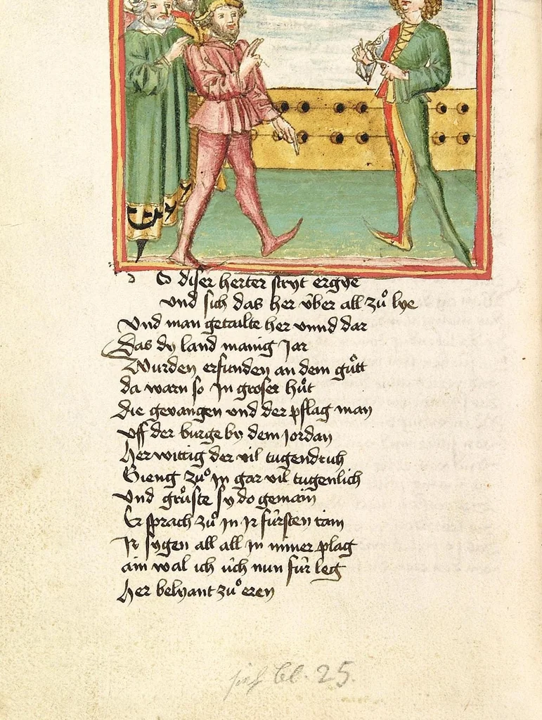 An illustration from Die Heidin, 1470, leaf 58