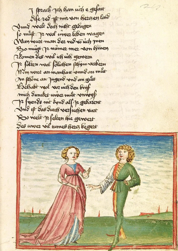 An illustration from Die Heidin, 1470, leaf 59