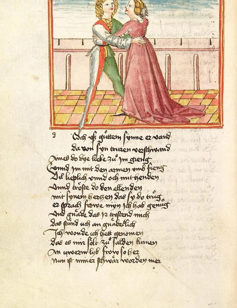An illustration from Die Heidin, 1470, leaf 94