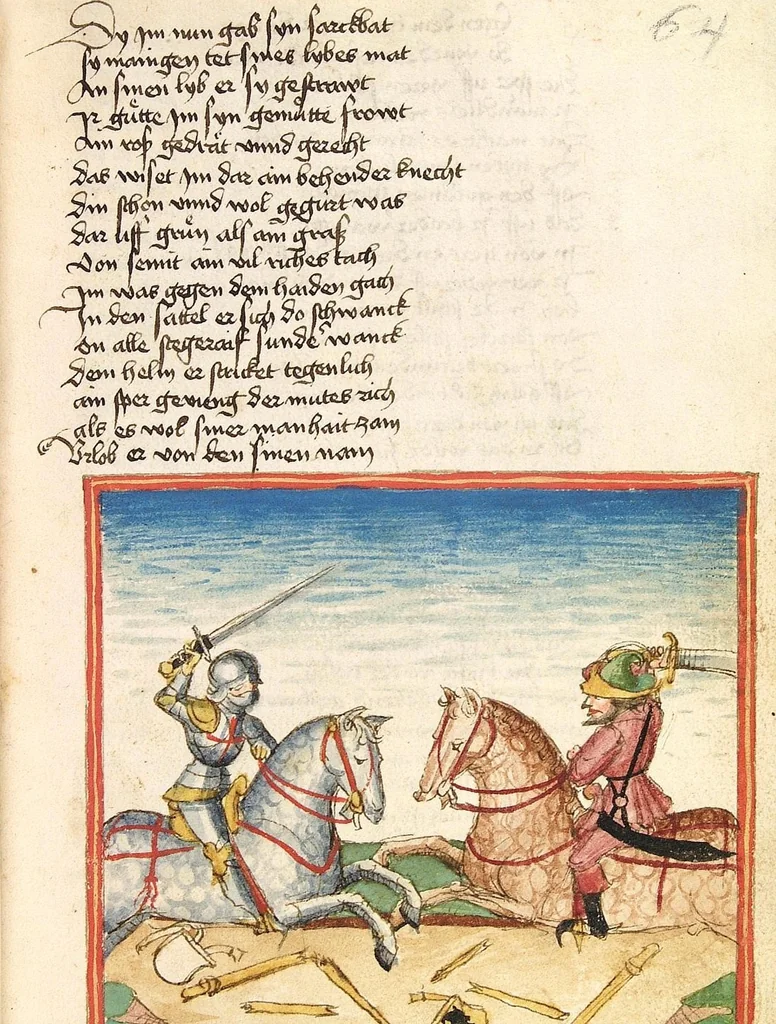An illustration from Die Heidin, 1470, leaf 125