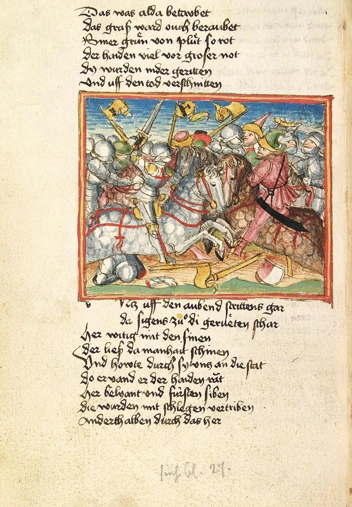 An illustration from Die Heidin, 1470, leaf 130
