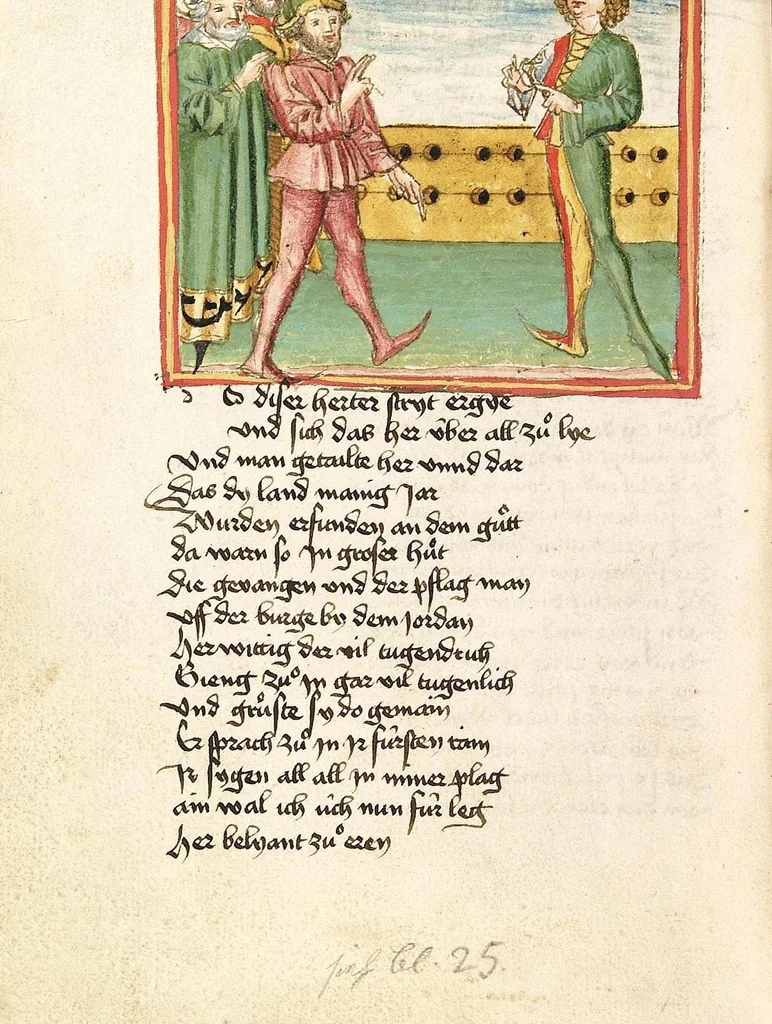 An illustration from Die Heidin, 1470, leaf 132