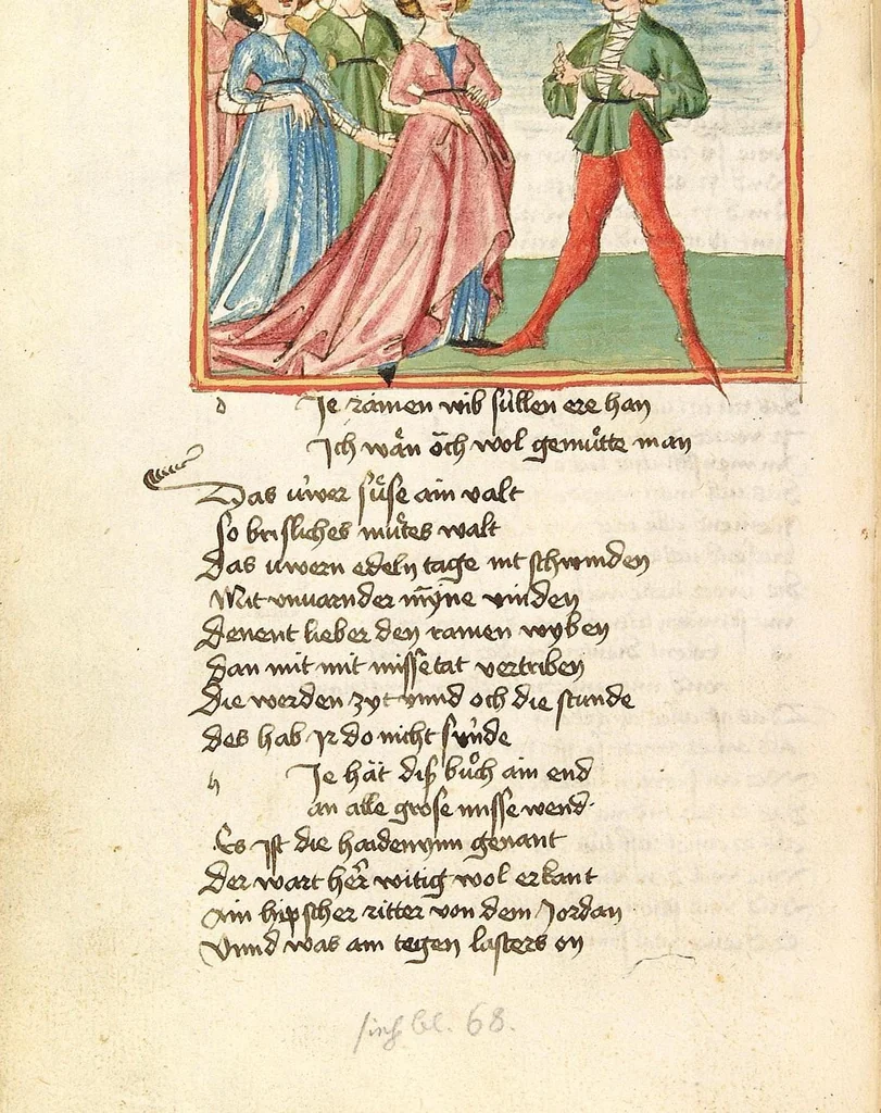 An illustration from Die Heidin, 1470, leaf 138