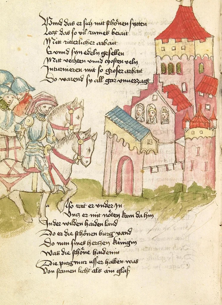 An illustration from Die Heidin, 1470, leaf 14