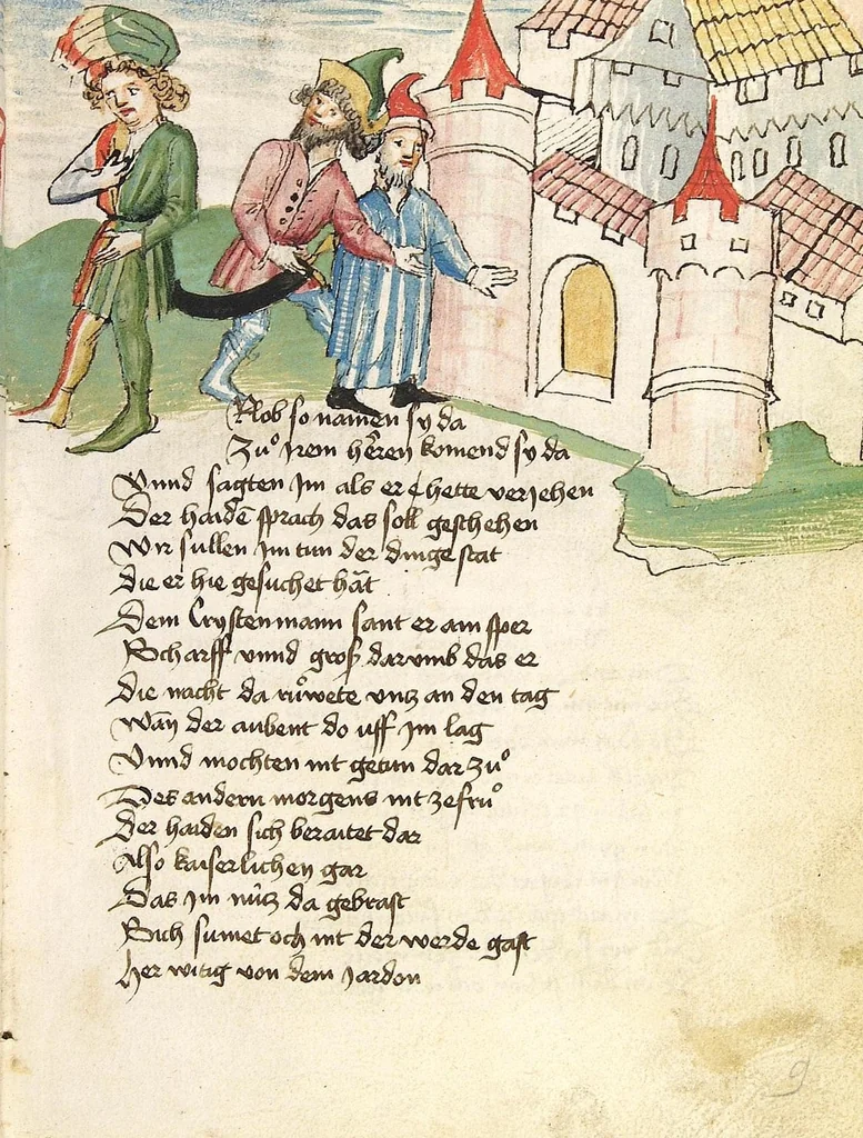 An illustration from Die Heidin, 1470, leaf 21
