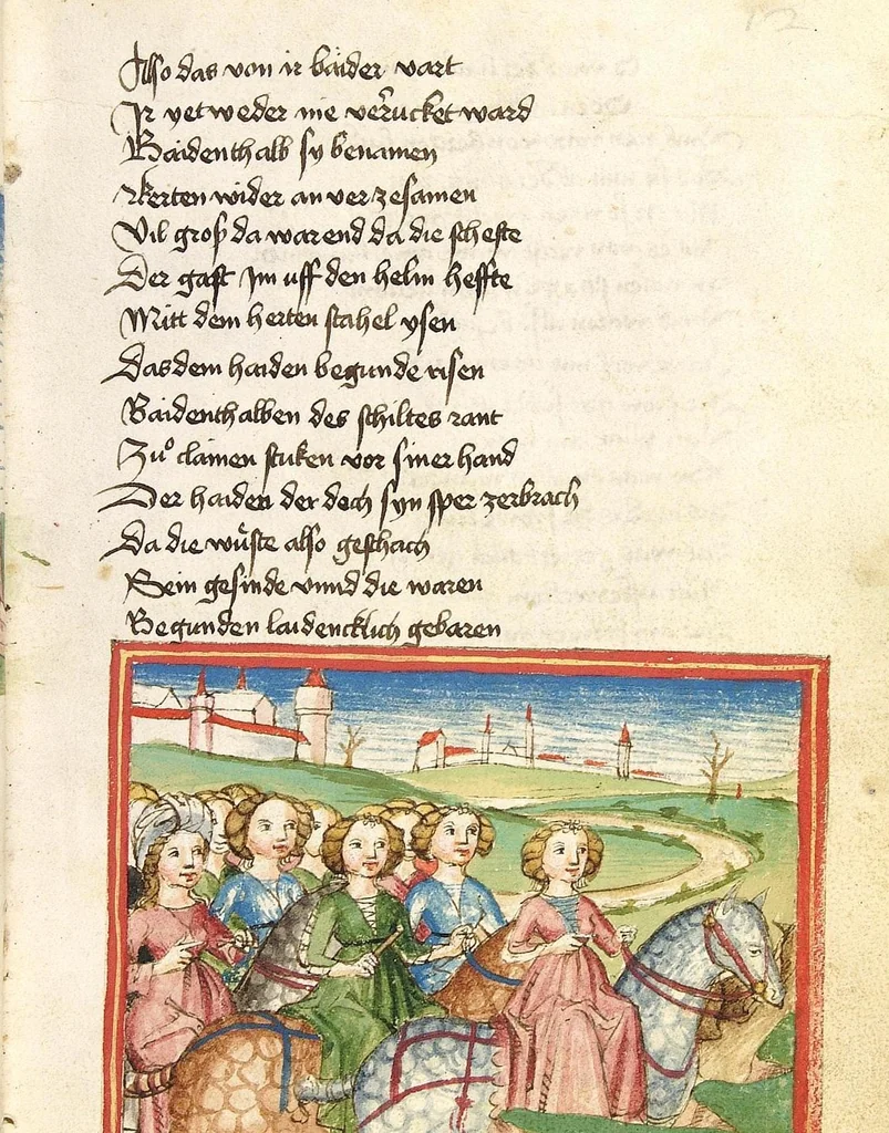 An illustration from Die Heidin, 1470, leaf 27