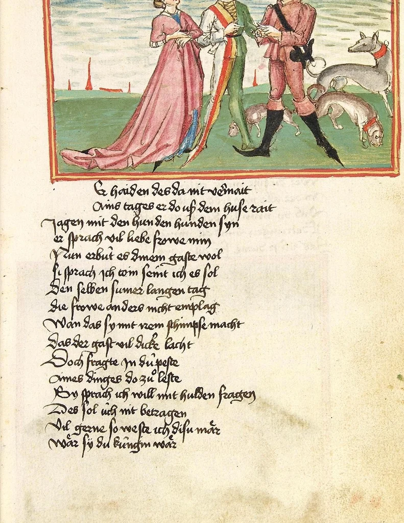 An illustration from Die Heidin, 1470, leaf 41