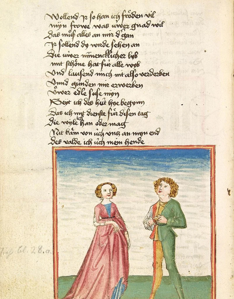 An illustration from Die Heidin, 1470, leaf 52