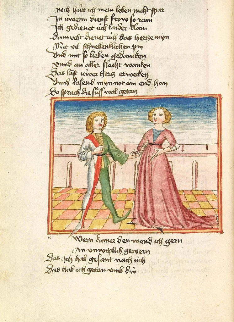 An illustration from Die Heidin, 1470, leaf 76