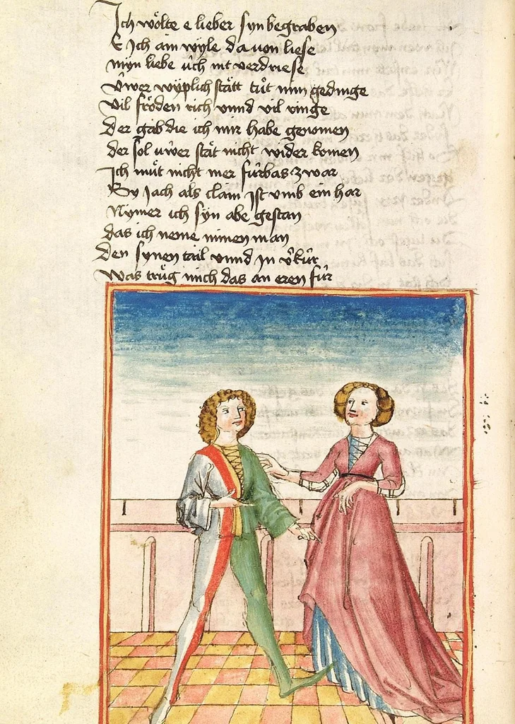 An illustration from Die Heidin, 1470, leaf 90