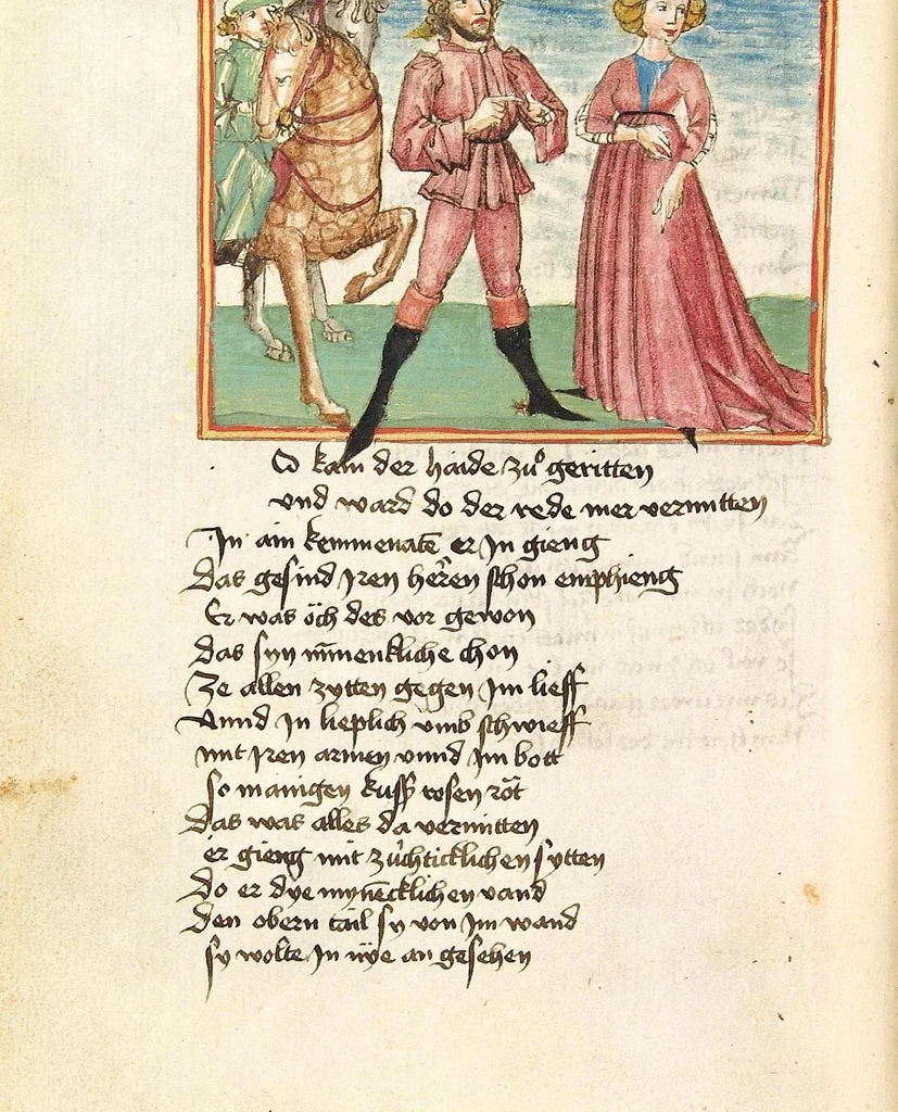 An illustration from Die Heidin, 1470, leaf 92