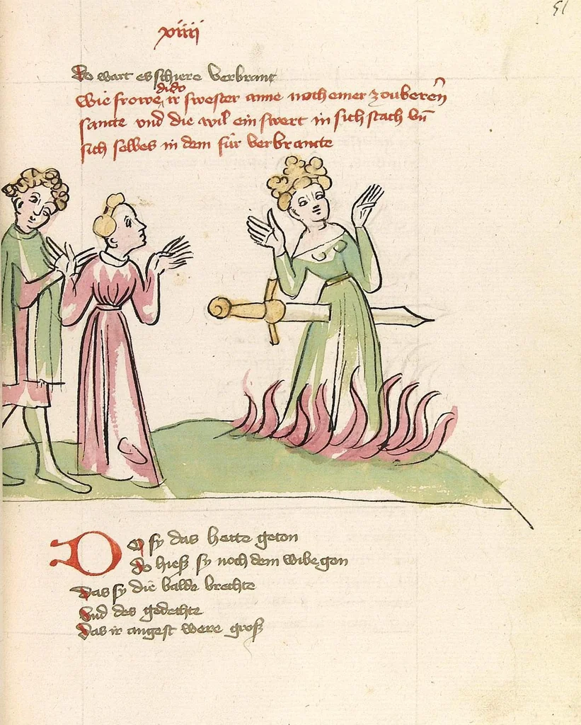 An illustration from Eneas, 1419, leaf 109