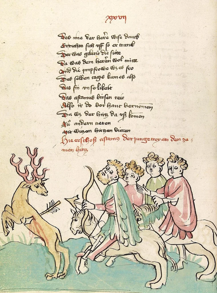 An illustration from Eneas, 1419, leaf 204