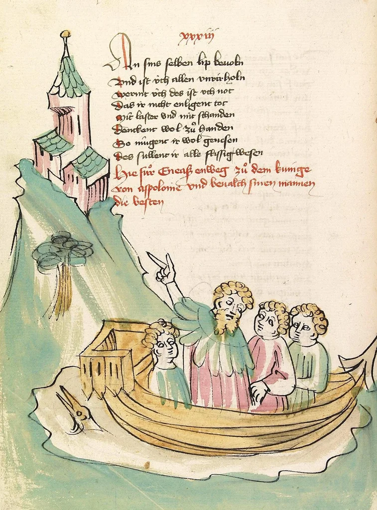An illustration from Eneas, 1419, leaf 262