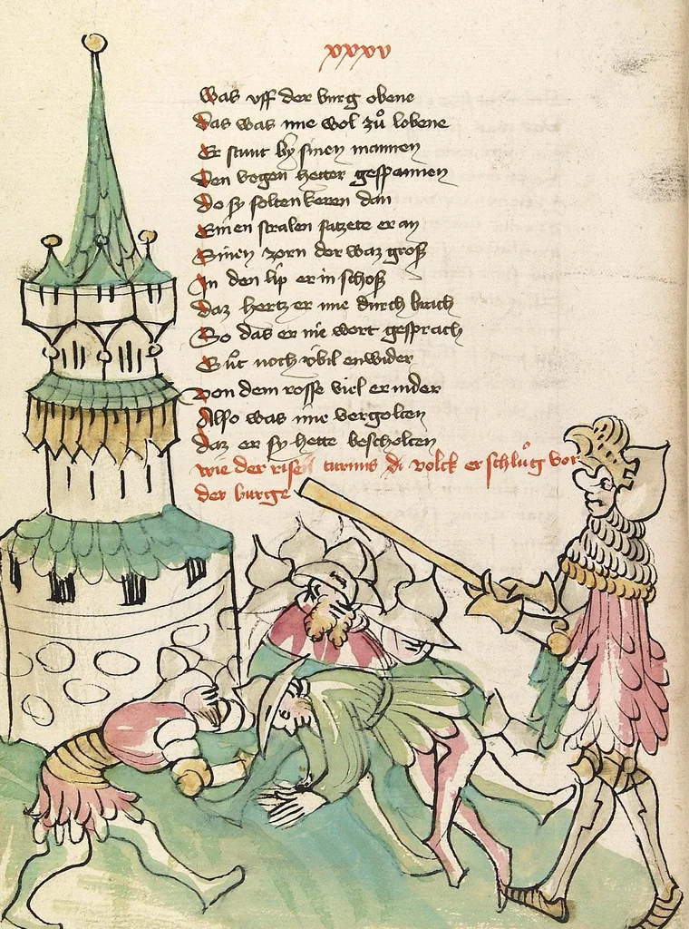 An illustration from Eneas, 1419, leaf 306