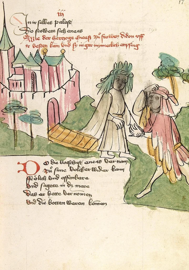 An illustration from Eneas, 1419, leaf 41