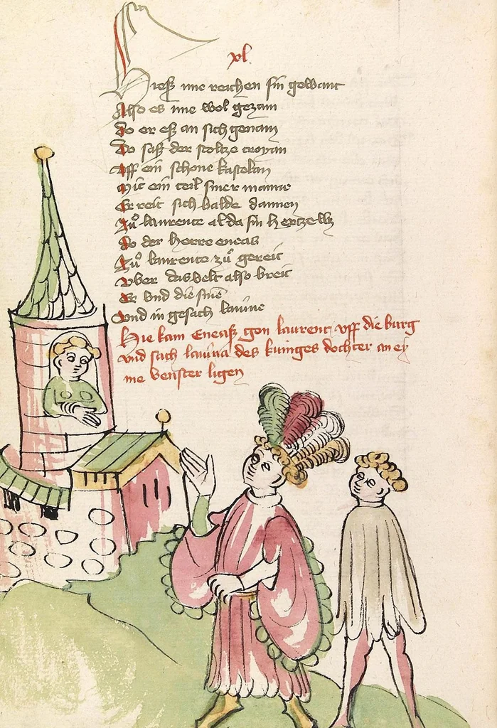 An illustration from Eneas, 1419, leaf 476