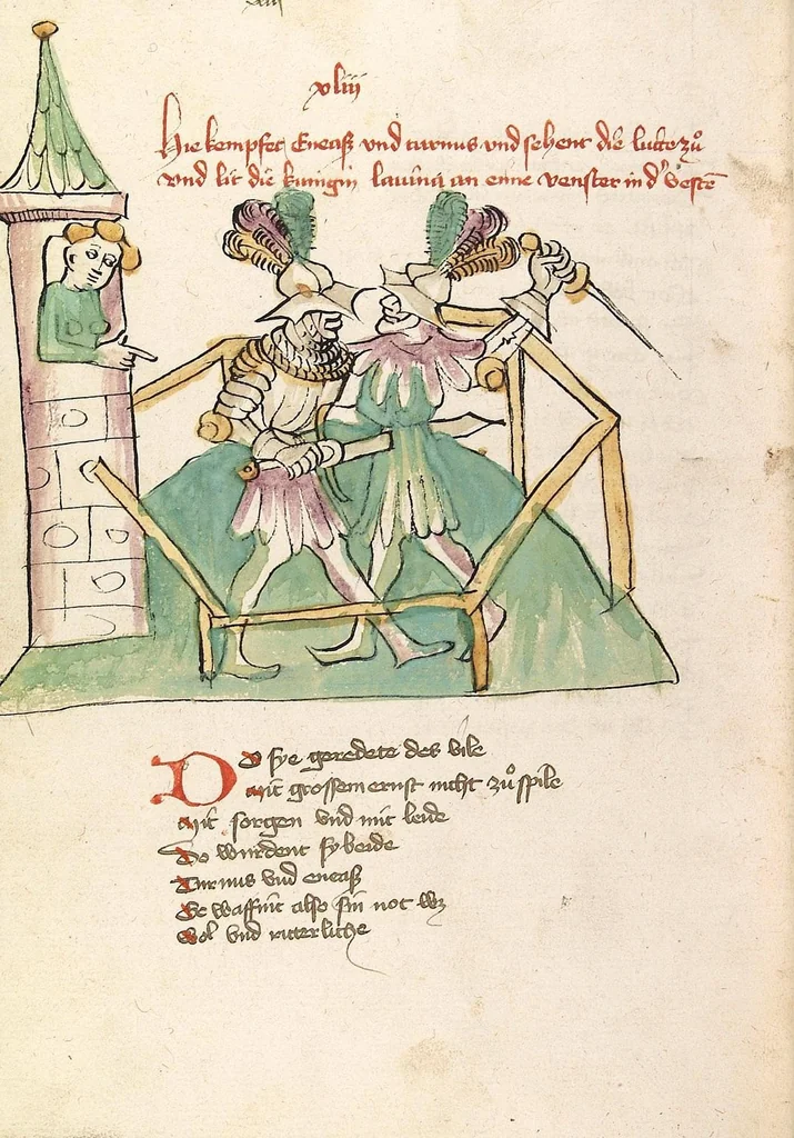 An illustration from Eneas, 1419, leaf 504