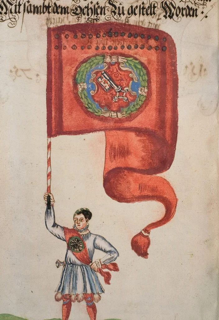An illustration from Reimspruch auf das Armbrust- und Büchsenschießen in Worms 1575, 1575, leaf 94