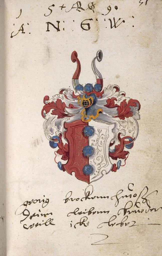 An illustration from Stammbuch, 1587, leaf 327