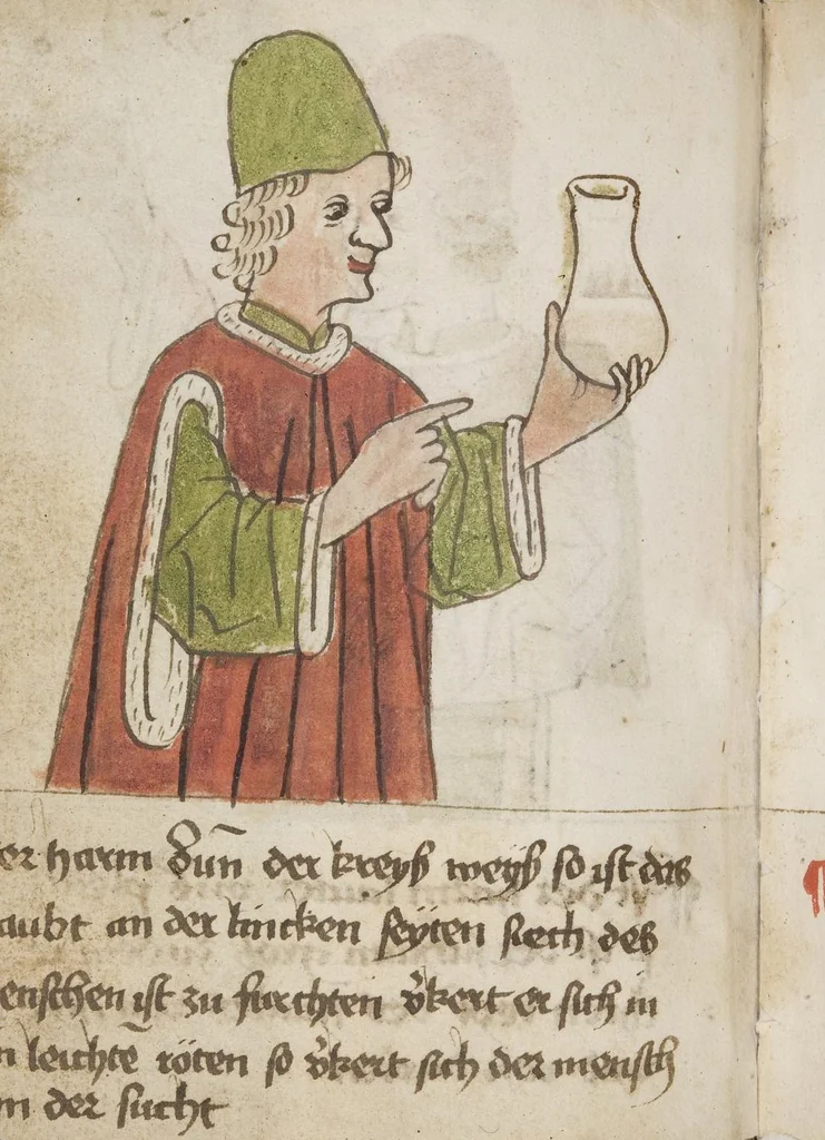 An illustration from Medizinische Traktate und Rezepte, 1450, leaf 196