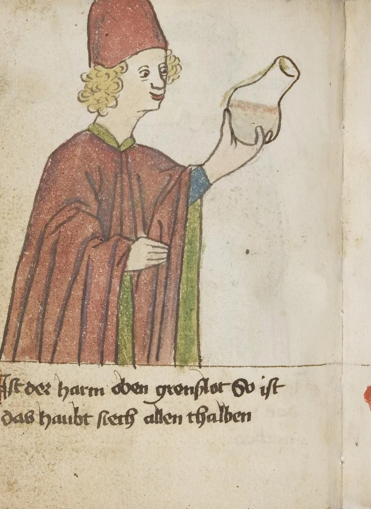 An illustration from Medizinische Traktate und Rezepte, 1450, leaf 198
