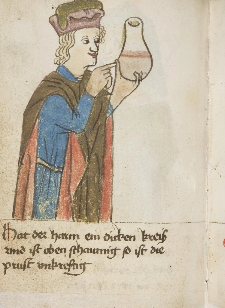 An illustration from Medizinische Traktate und Rezepte, 1450, leaf 200