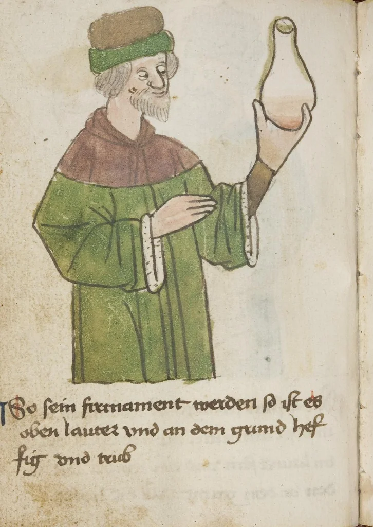 An illustration from Medizinische Traktate und Rezepte, 1450, leaf 218