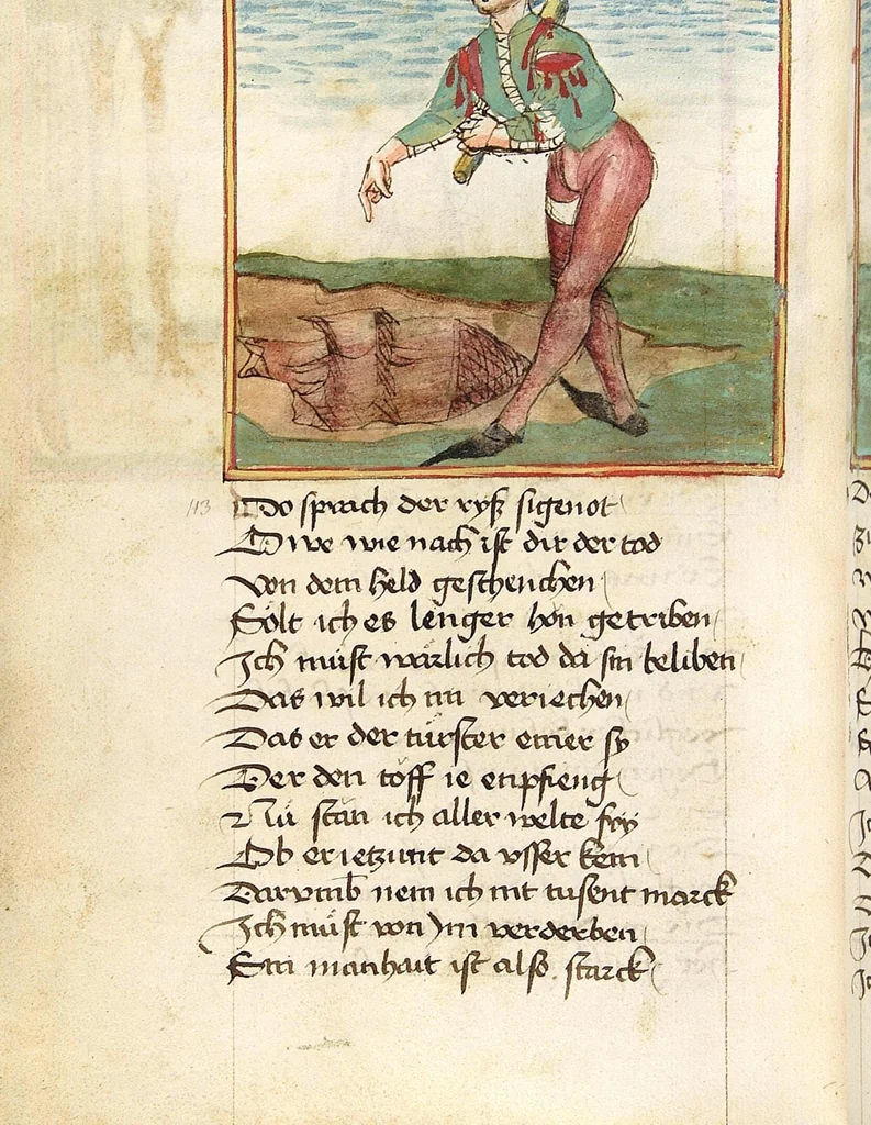 An illustration from Sigenot, 1470, leaf 120