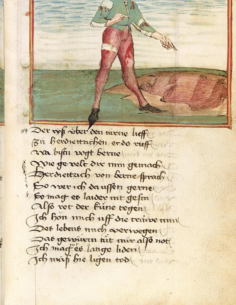 An illustration from Sigenot, 1470, leaf 121