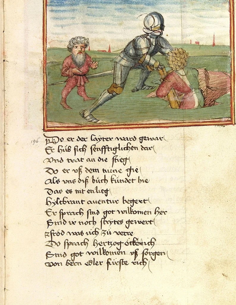 An illustration from Sigenot, 1470, leaf 203