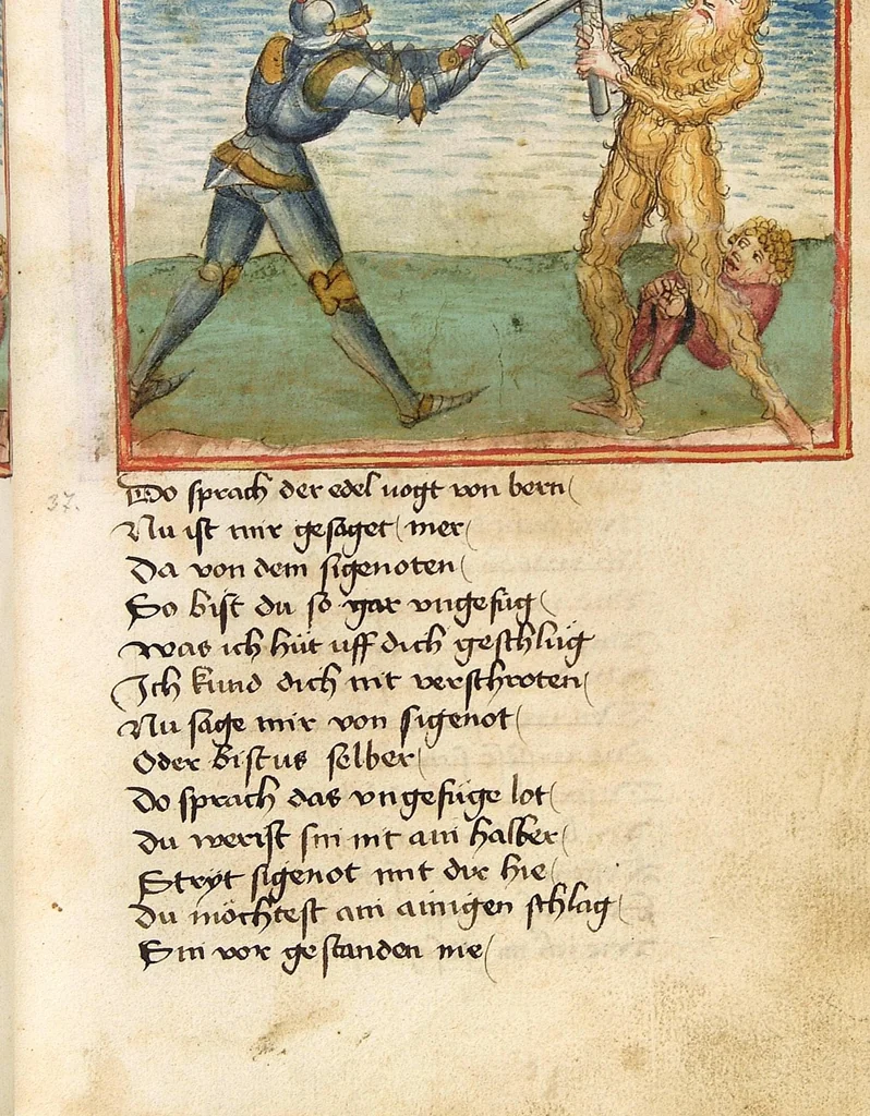 An illustration from Sigenot, 1470, leaf 43