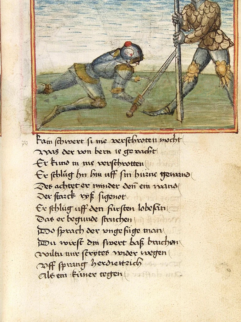 An illustration from Sigenot, 1470, leaf 77