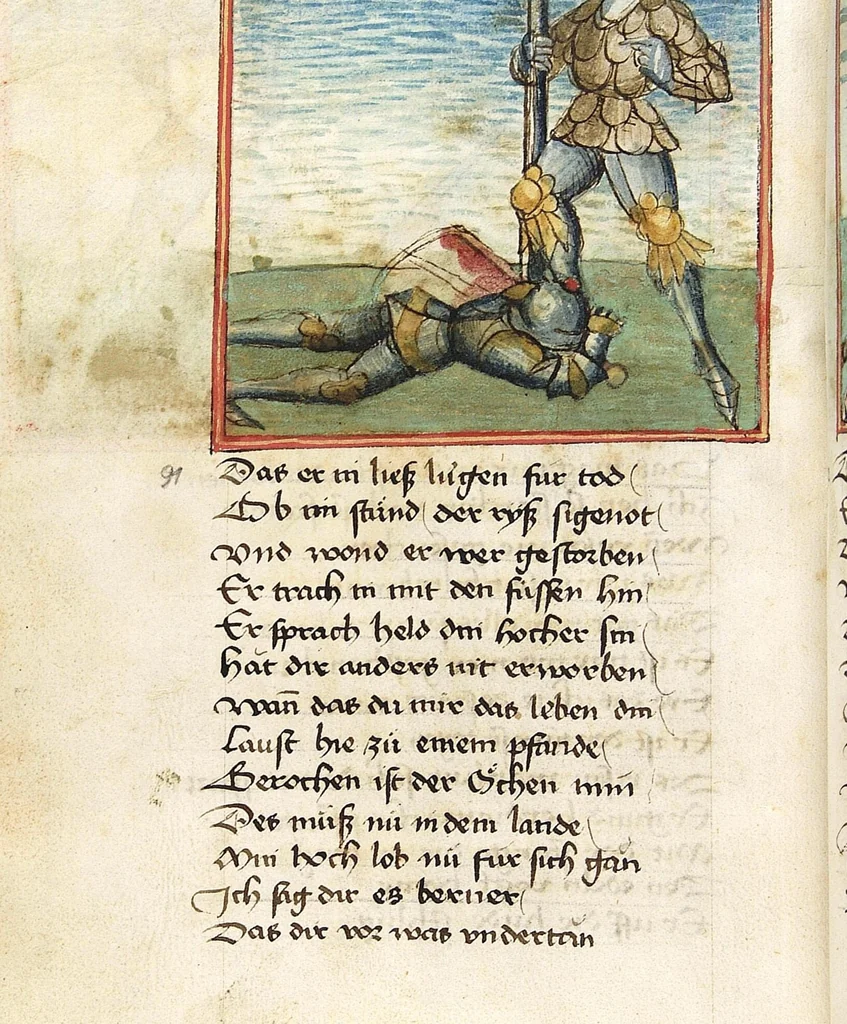 An illustration from Sigenot, 1470, leaf 98
