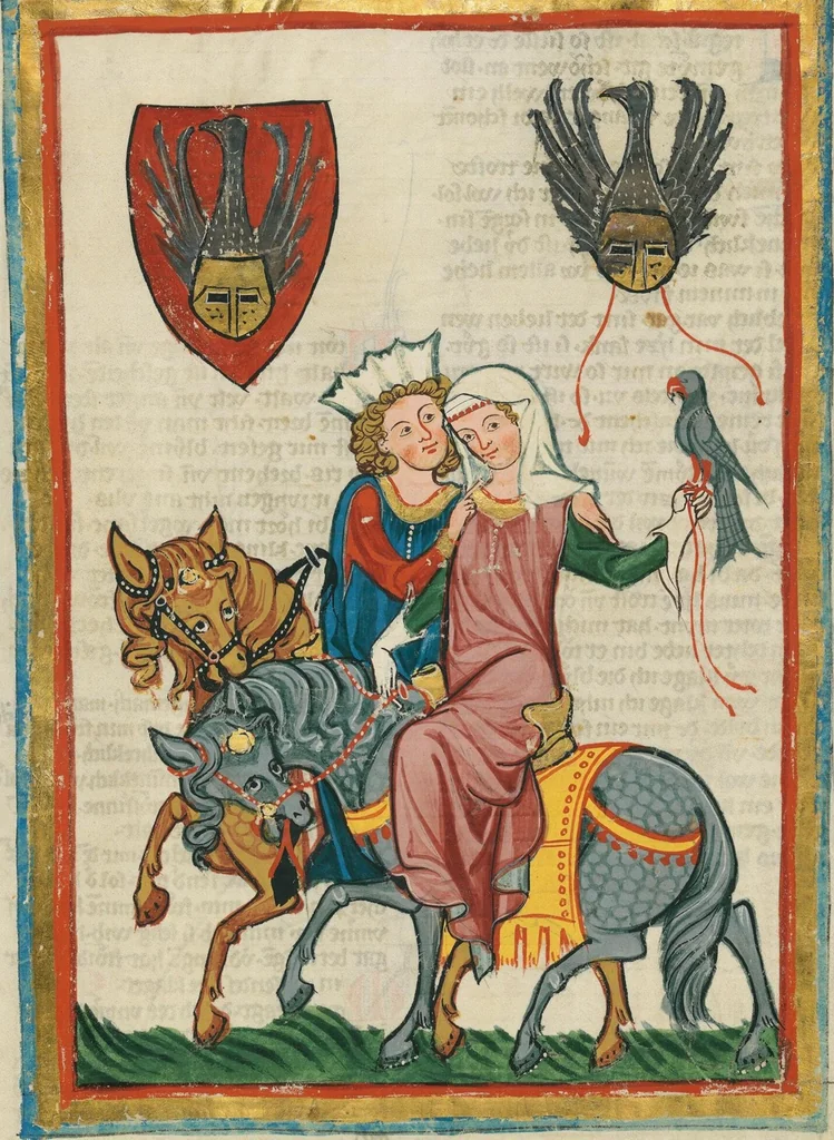 An illustration from Große Heidelberger Liederhandschrift (Codex Manesse), 1300, leaf 133