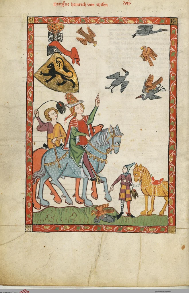 An illustration from Große Heidelberger Liederhandschrift (Codex Manesse), 1300, leaf 24