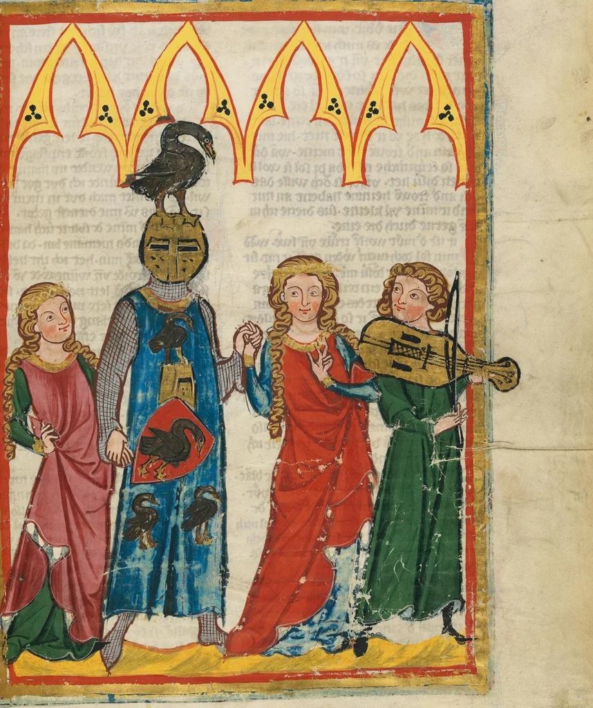 An illustration from Große Heidelberger Liederhandschrift (Codex Manesse), 1300, leaf 287