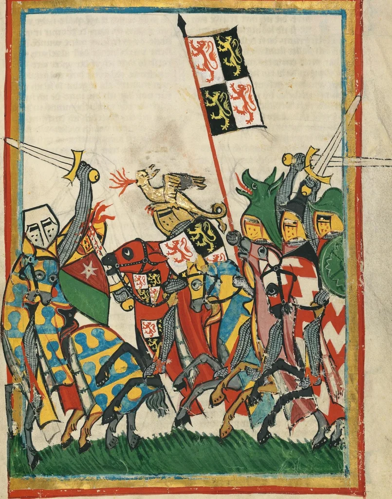 An illustration from Große Heidelberger Liederhandschrift (Codex Manesse), 1300, leaf 31