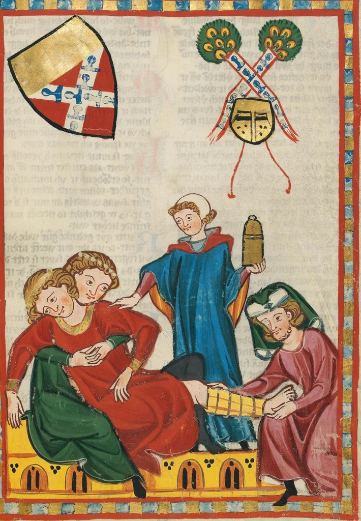 An illustration from Große Heidelberger Liederhandschrift (Codex Manesse), 1300, leaf 311