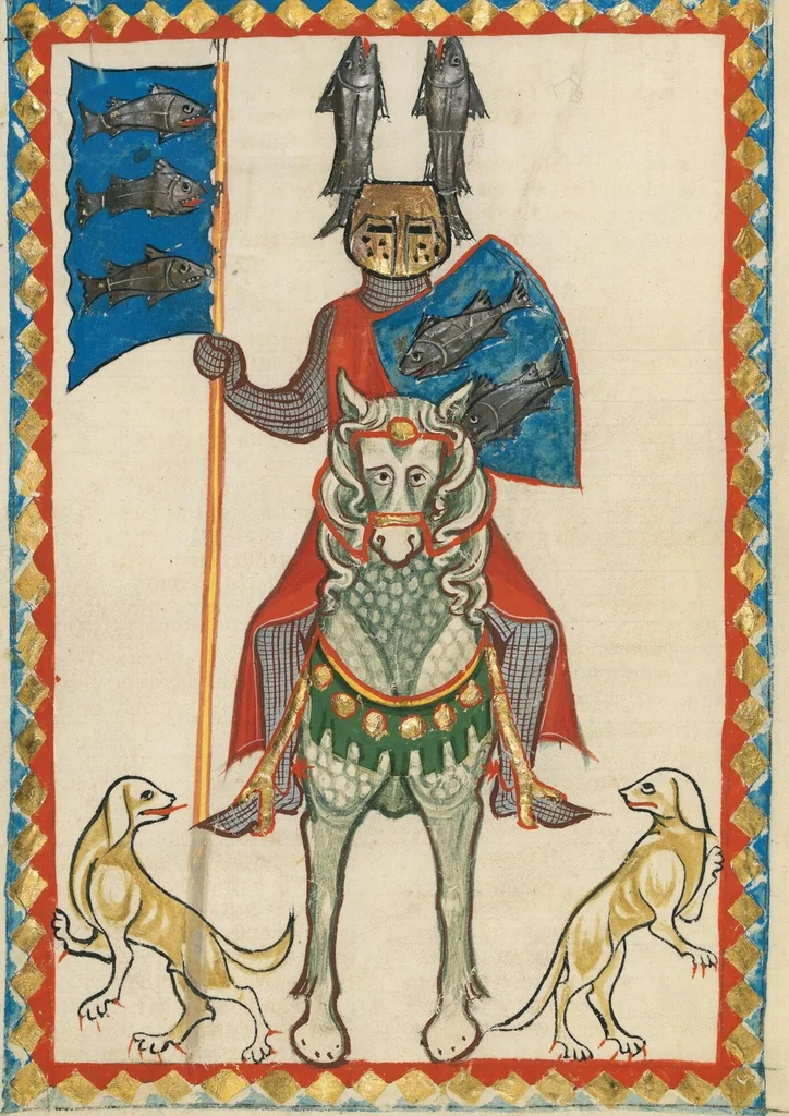 An illustration from Große Heidelberger Liederhandschrift (Codex Manesse), 1300, leaf 316