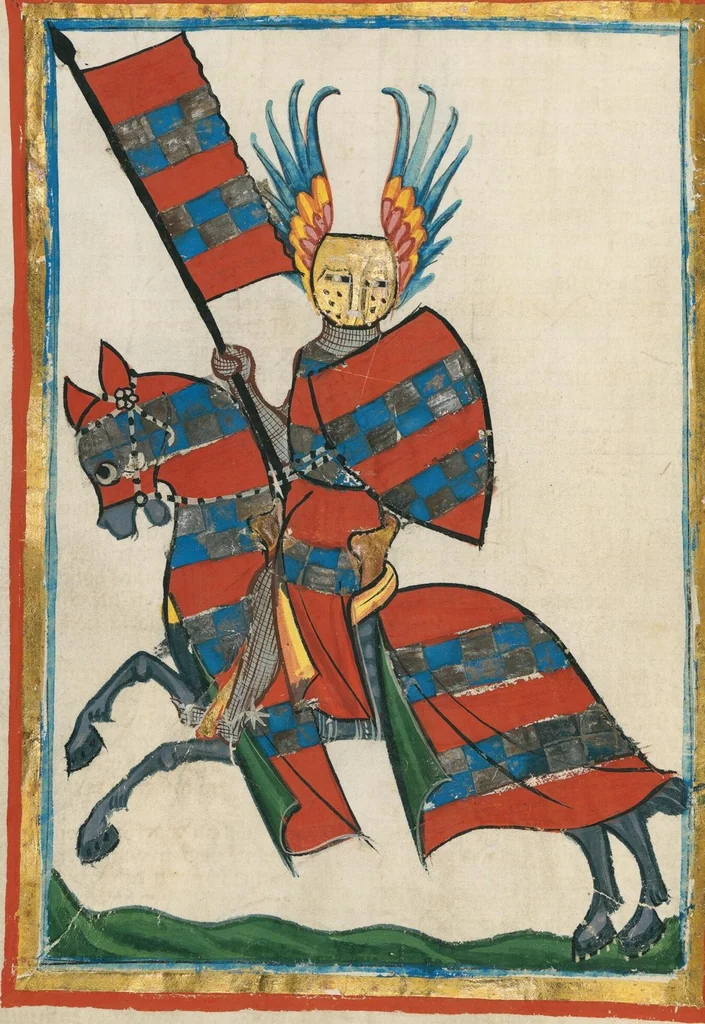 An illustration from Große Heidelberger Liederhandschrift (Codex Manesse), 1300, leaf 328
