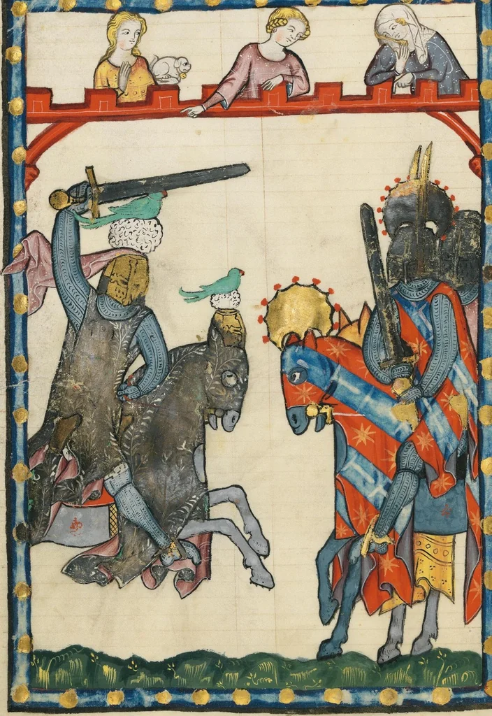An illustration from Große Heidelberger Liederhandschrift (Codex Manesse), 1300, leaf 390