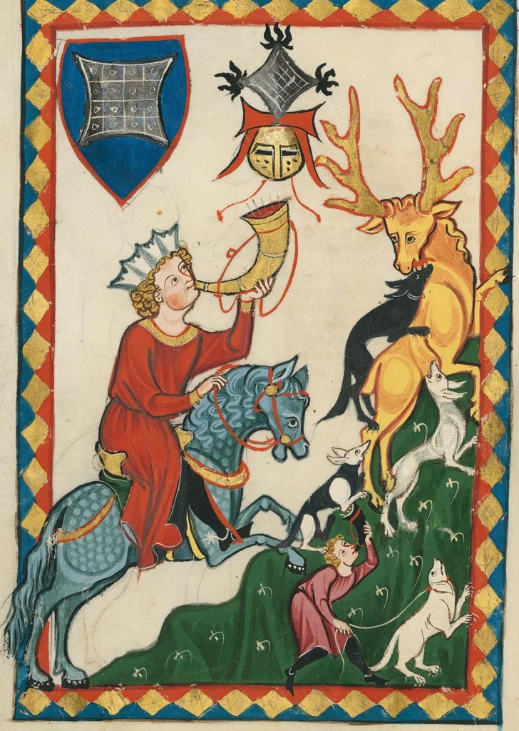 An illustration from Große Heidelberger Liederhandschrift (Codex Manesse), 1300, leaf 400