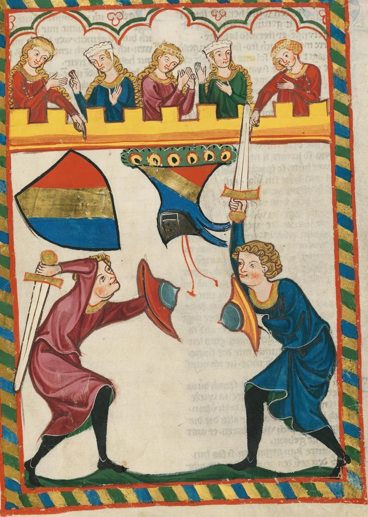 An illustration from Große Heidelberger Liederhandschrift (Codex Manesse), 1300, leaf 403