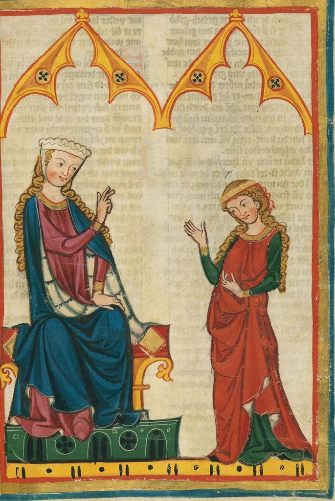 An illustration from Große Heidelberger Liederhandschrift (Codex Manesse), 1300, leaf 429