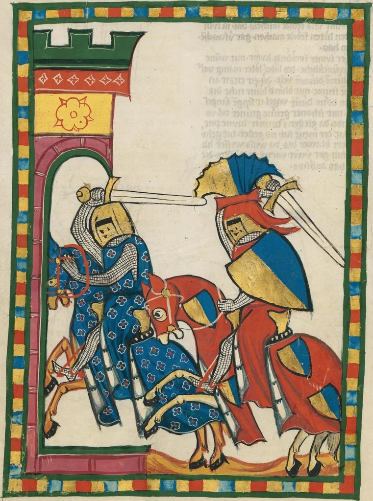 An illustration from Große Heidelberger Liederhandschrift (Codex Manesse), 1300, leaf 502